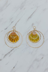Double Hoop Earrings - Sunrise Shell thumbnail