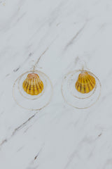 Double Hoop Earrings - Sunrise Shell thumbnail