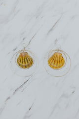 Double Hoop Earrings - Sunrise Shell thumbnail
