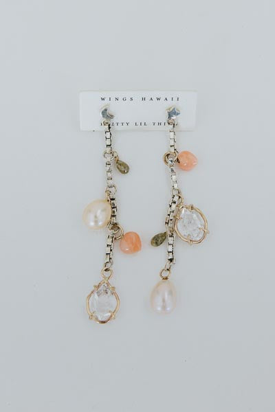Multi Charm Drop Earrings - GF + SS