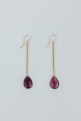 Drop Chain Earrings - Sapphire thumbnail