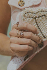 Dual Gemstone Ring - Pink Zircon + Sunstone thumbnail