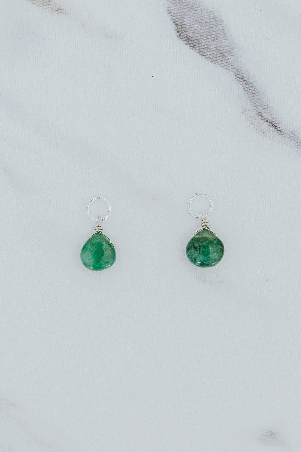 Gemstone Earring Charms - Green Tones