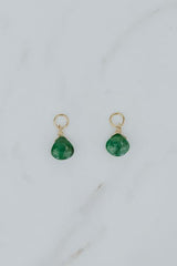 wings hawaii emerald charms for hoop earrings 14k gold filled  thumbnail