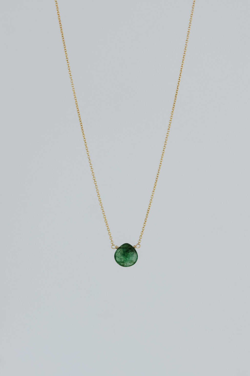 Single Stone Necklace - Cool Tones