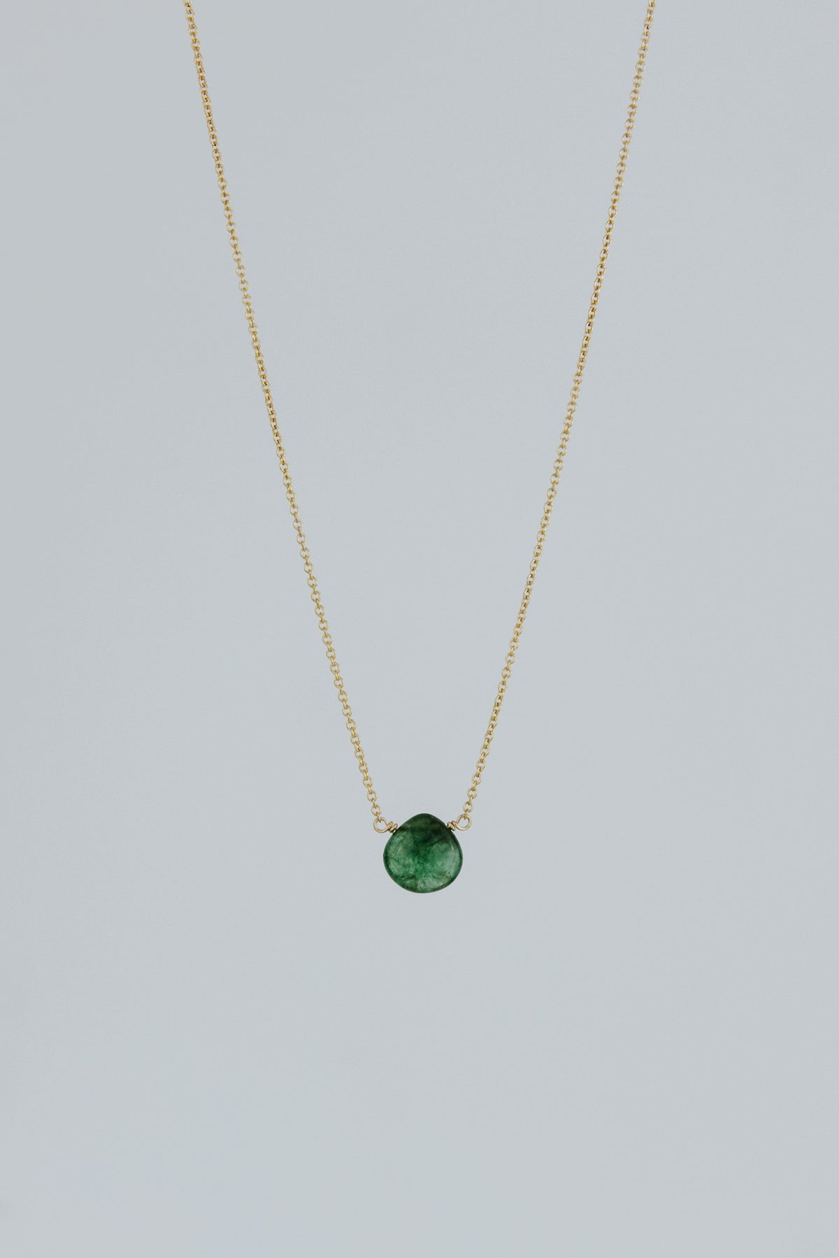 Single Stone Necklace - Cool Tones