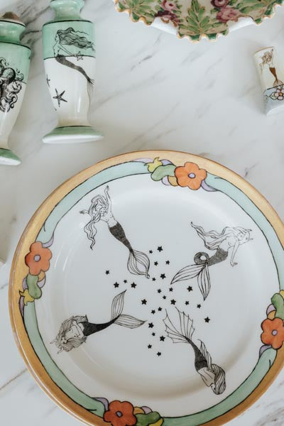 Wings Hawaii Limoges mermaid salad plates set of 4 