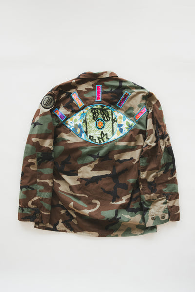 Vintage Army Camo Jacket - Evil Eye