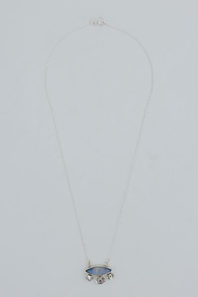 Evil Eye Necklace - Moonstone Petite
