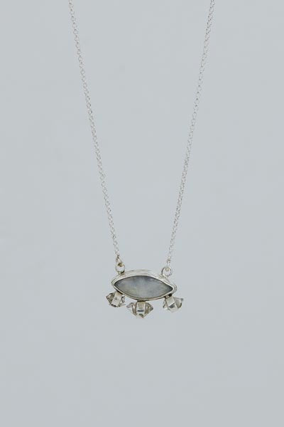 Evil Eye Necklace - Moonstone Petite