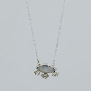 Evil Eye Necklace - Moonstone Petite