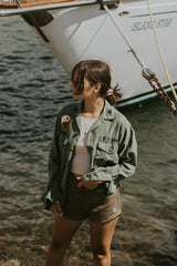 Vintage Army Fatigue Jacket - Evil Eye thumbnail