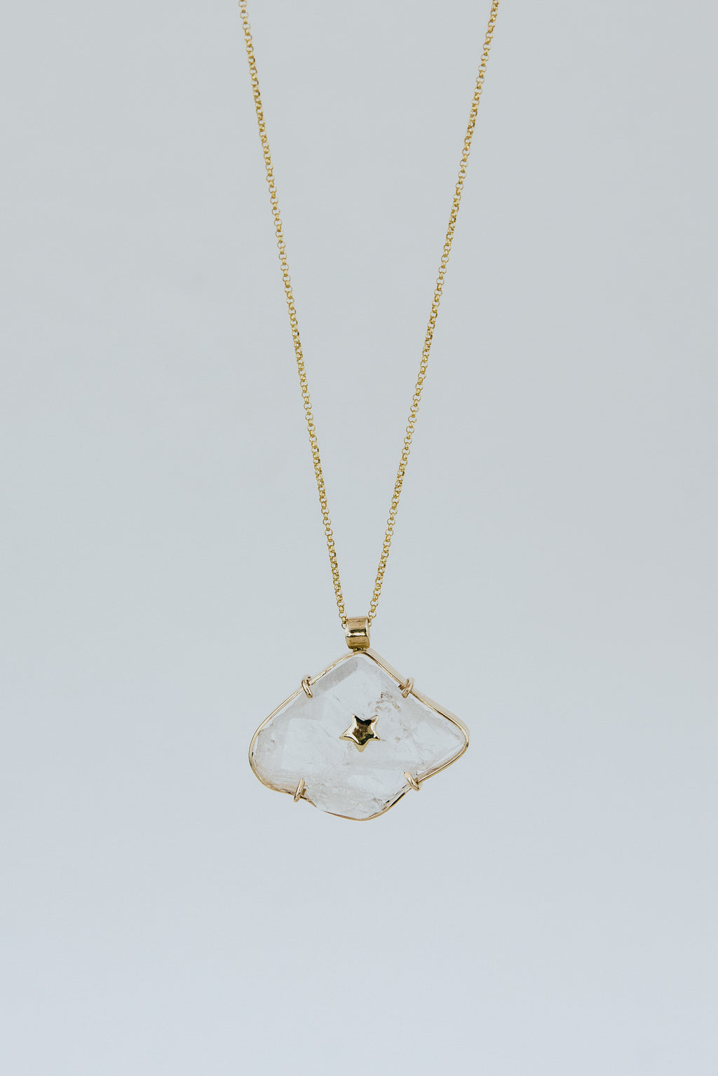 Celestial Faden Quartz Necklace | 14k