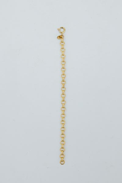 Model wearing Wings Hawaii Chain Reaction Bracelet in gold fill 