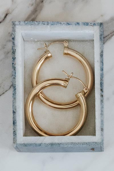 wings hawaii fatty hoops in gold fill