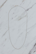 Wings Hawaii fine Curb Chain Necklace in 14k white gold. Fine jewelry handcrafted in Maui. Perfect for layering or adding charms. 