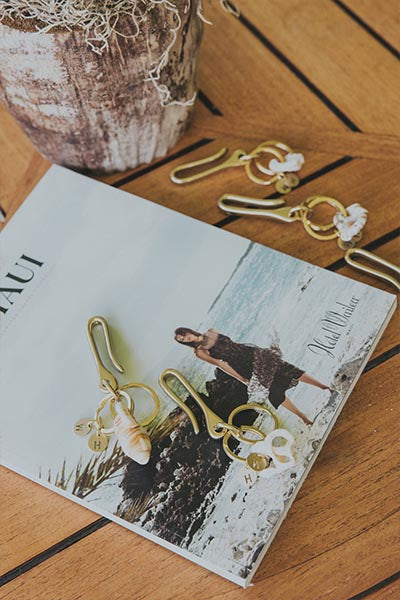 Fishermans Hook Shell Keychain