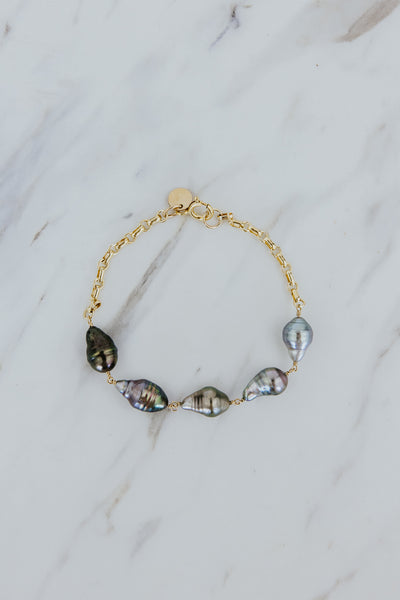 Tahitian Pearl Chain Bracelet | GF