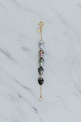 Wings Hawaii Keshi Tahitian Pearl Necklace Extender in 14k gold fill. Clasp on to chain necklaces for a unique charm style. Fine jewelry handmade in Maui.  thumbnail