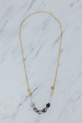 Wings Hawaii Keshi Tahitian Pearl Necklace Extender in 14k gold fill. Clasp on to chain necklaces for a unique charm style. Fine jewelry handmade in Maui.  thumbnail