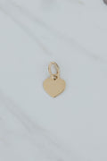 Wings Hawaii Heart necklace charm. 14k yellow gold-filled. Heart shaped charm for necklaces. Charm Bar mix, match, customize. Fine jewelry handmade in Maui.