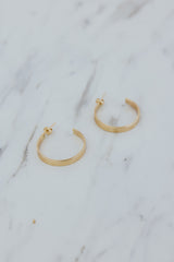 Wings Hawaii Cuff Hoop Stud Earrings in 14k gold-fill. Fine jewelry handmade in Maui.  thumbnail
