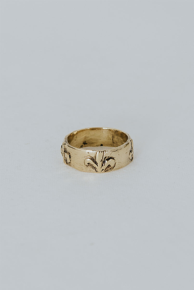 Fleur De Lis Band Rings