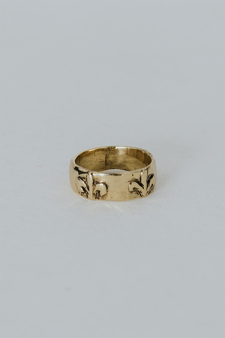 Fleur De Lis Band Rings