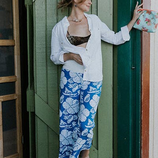 Pau Hana Pants - Blue Vintage Aloha