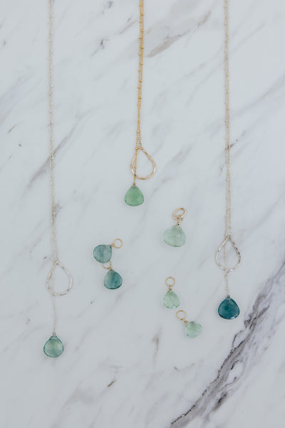 Lariat Necklace - Fluorite