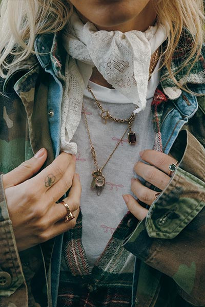 Tourmaline Fob Necklace