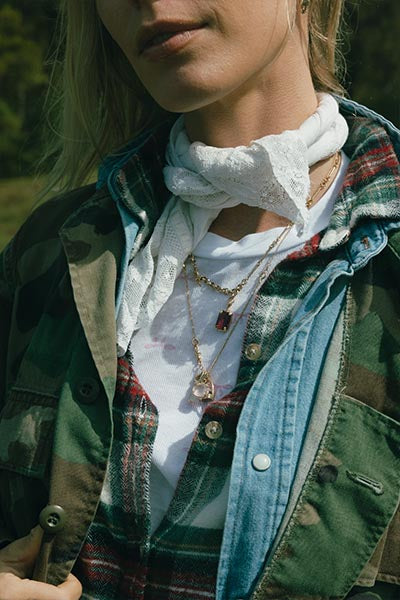 Tourmaline Fob Necklace