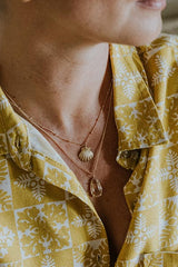 Wings Hawaii Forever Sunrise Shell Necklace in sterling silver or 14k yellow gold. Fine jewelry handmade in Maui. 