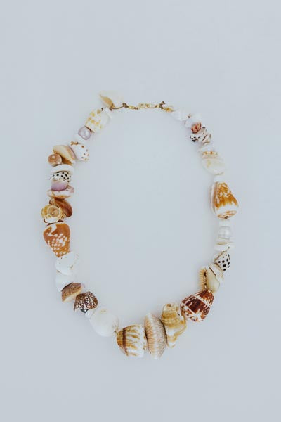 Shell Pile Necklace - Mixed Pearls A