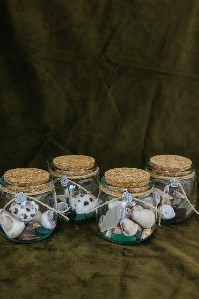 Wish Bottle - Shells + Sea Glass Large
