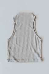 Lexi Mock Neck Tank - Ivory Gold Sparkle thumbnail