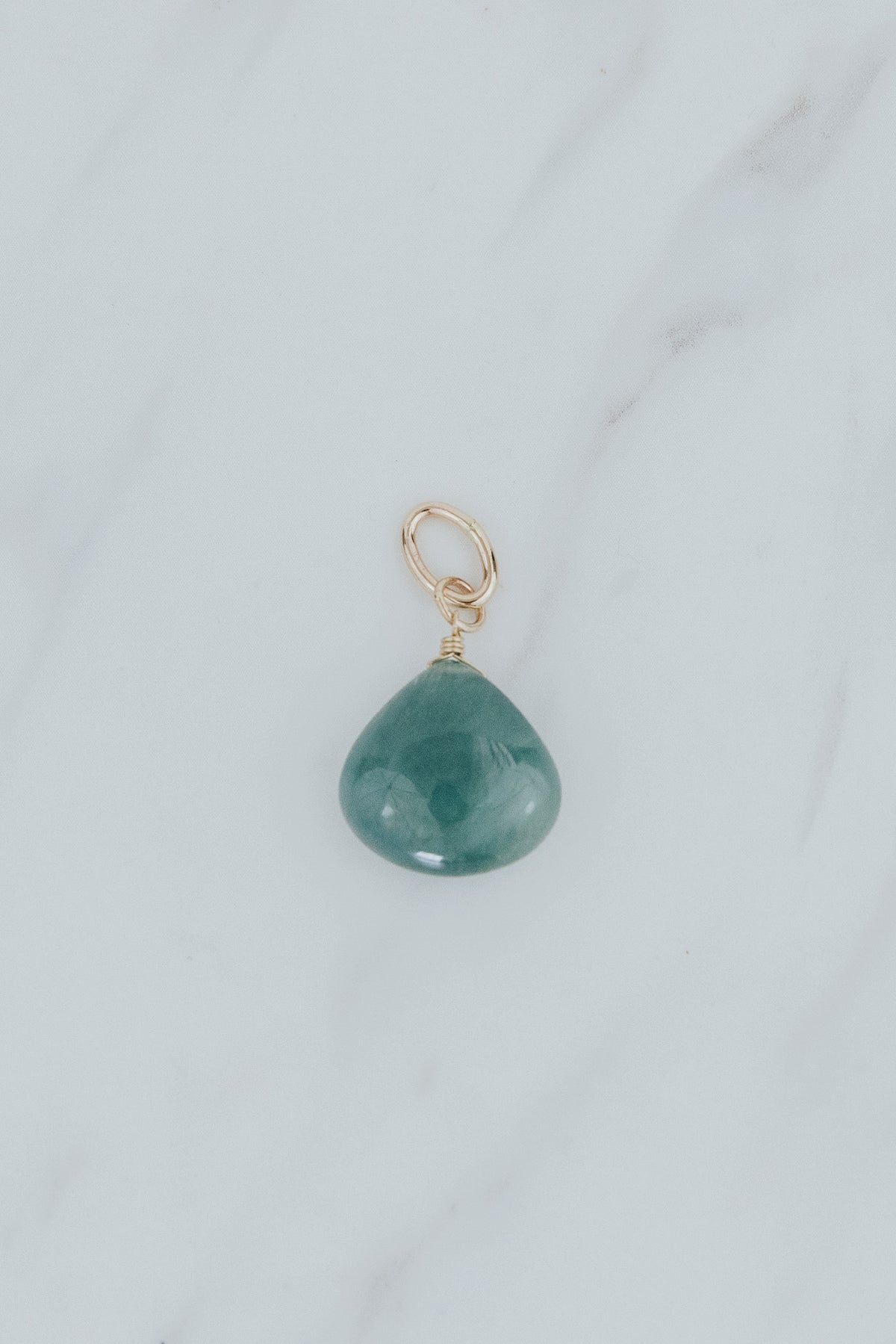 Wings Hawaii green gemstone necklace charms. Grandidierite and 14k gold-filled. Fine jewelry handcrafted with aloha in Maui. 
