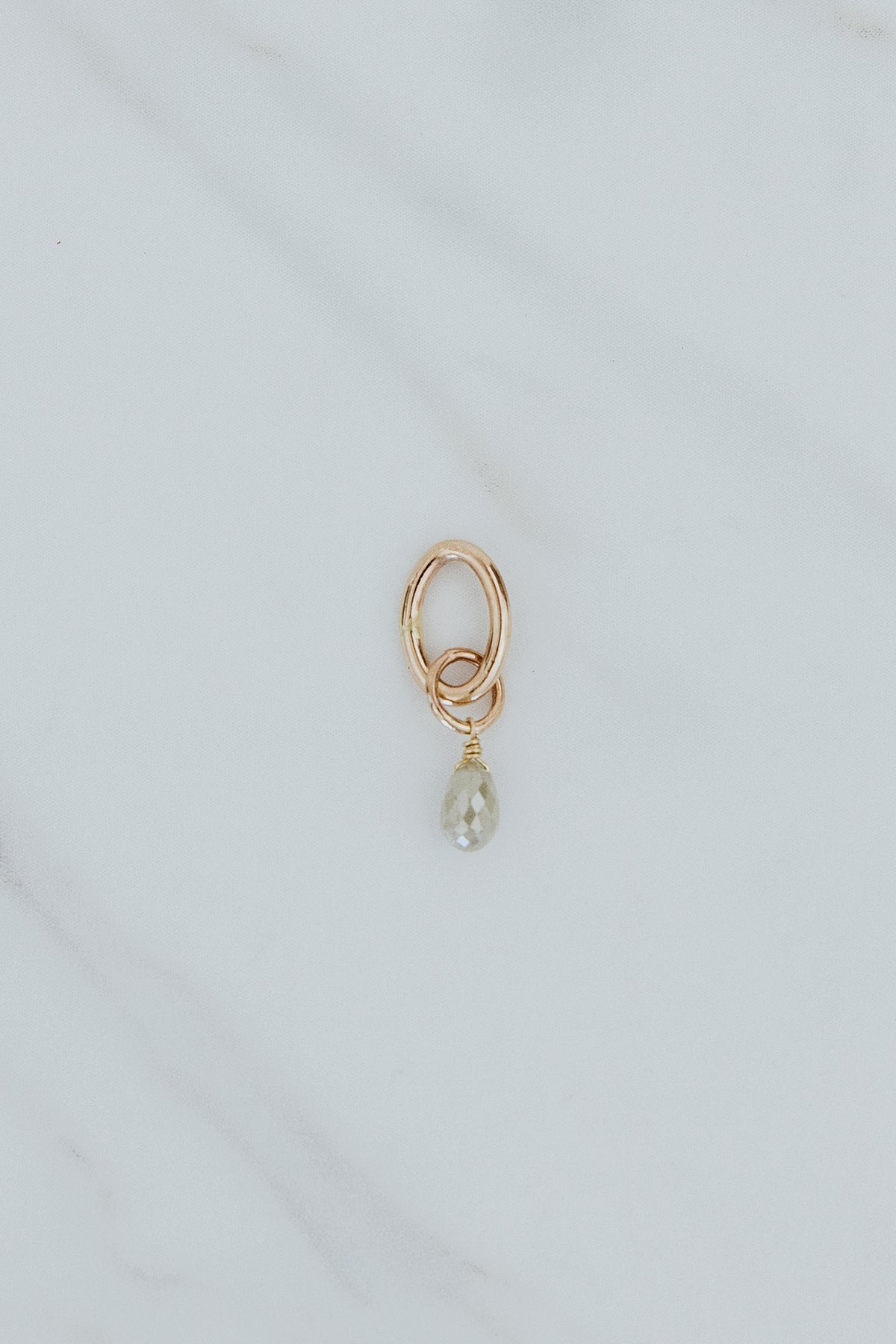 Wings Hawaii gray diamond necklace charm in 14 gold-filled. Charm bar mix, match, customize. Fine jewelry handmade with aloha in Maui. 