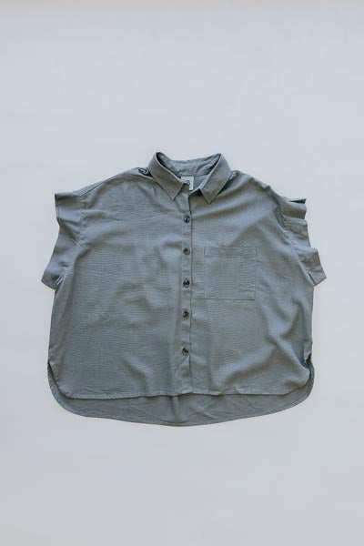 Boxy Button-up - Olive Grove