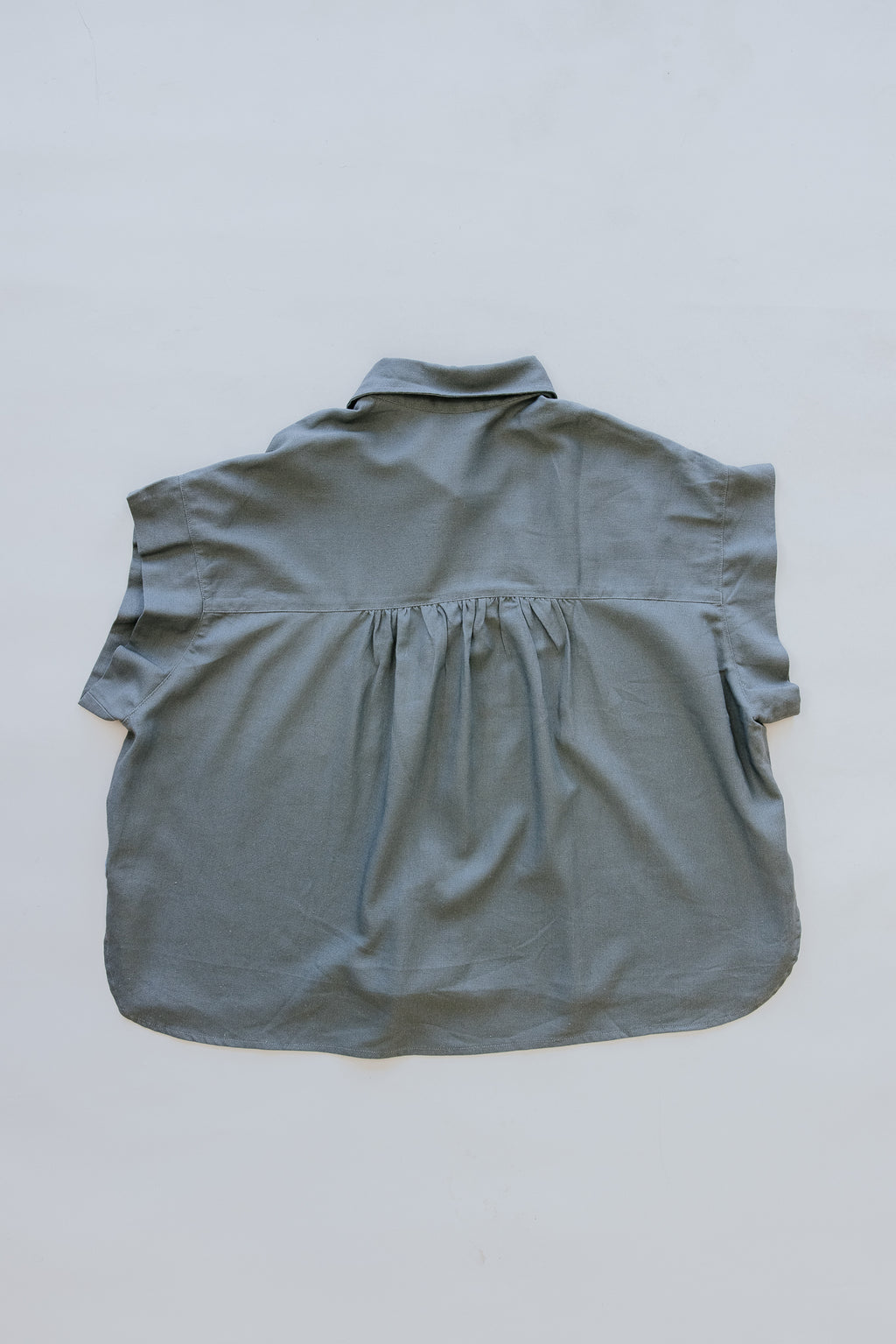 Boxy Button-up - Olive Grove