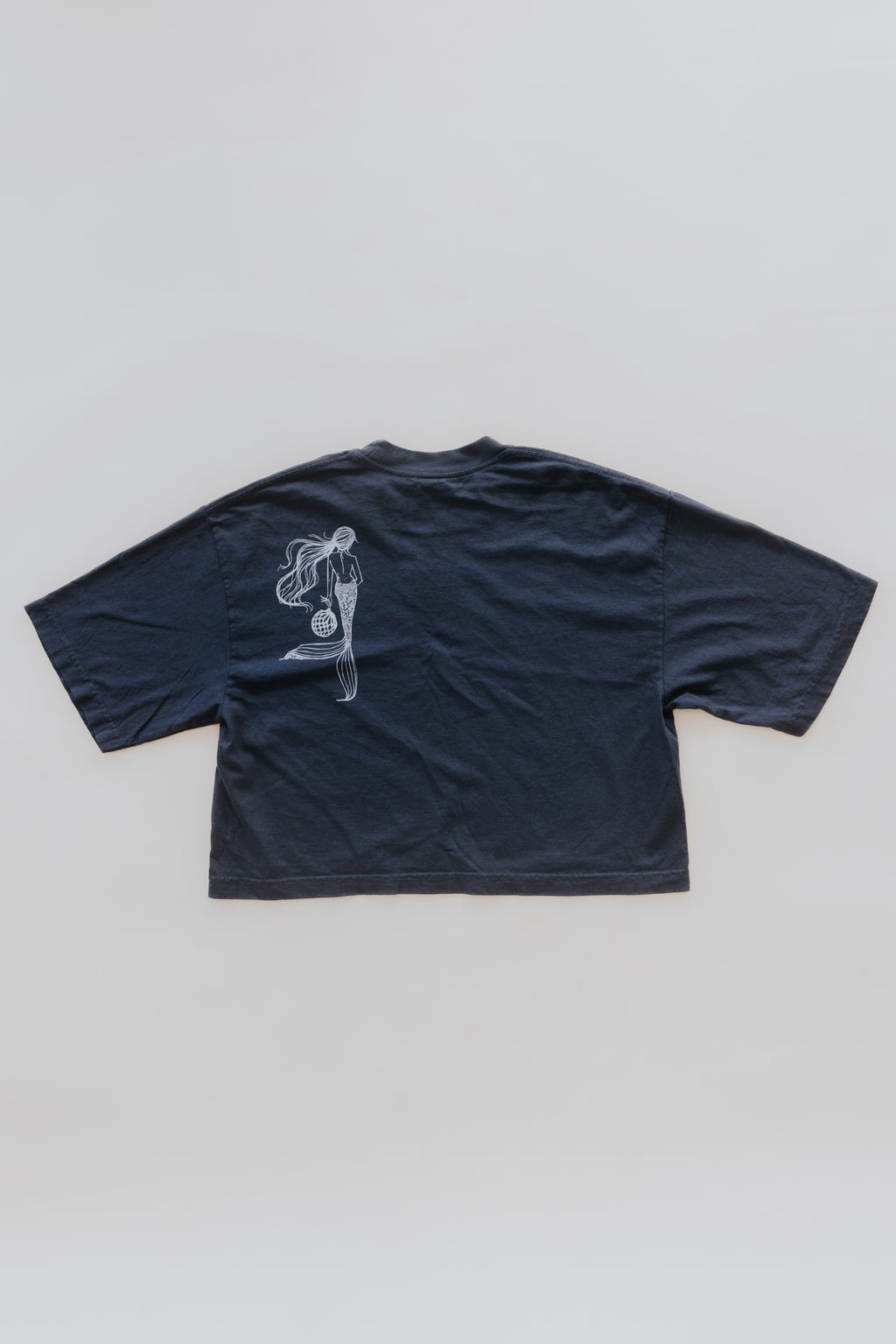 Oversized Cropped Tee - Glass Float Mermaid