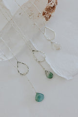 Lariat Necklace - Grandidierite thumbnail