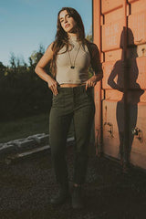 Lexi Mock Neck Tank - Ivory Gold Sparkle thumbnail