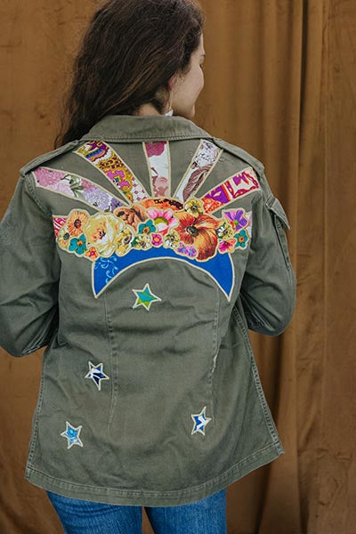 Vintage Sun + Moon Army Jacket