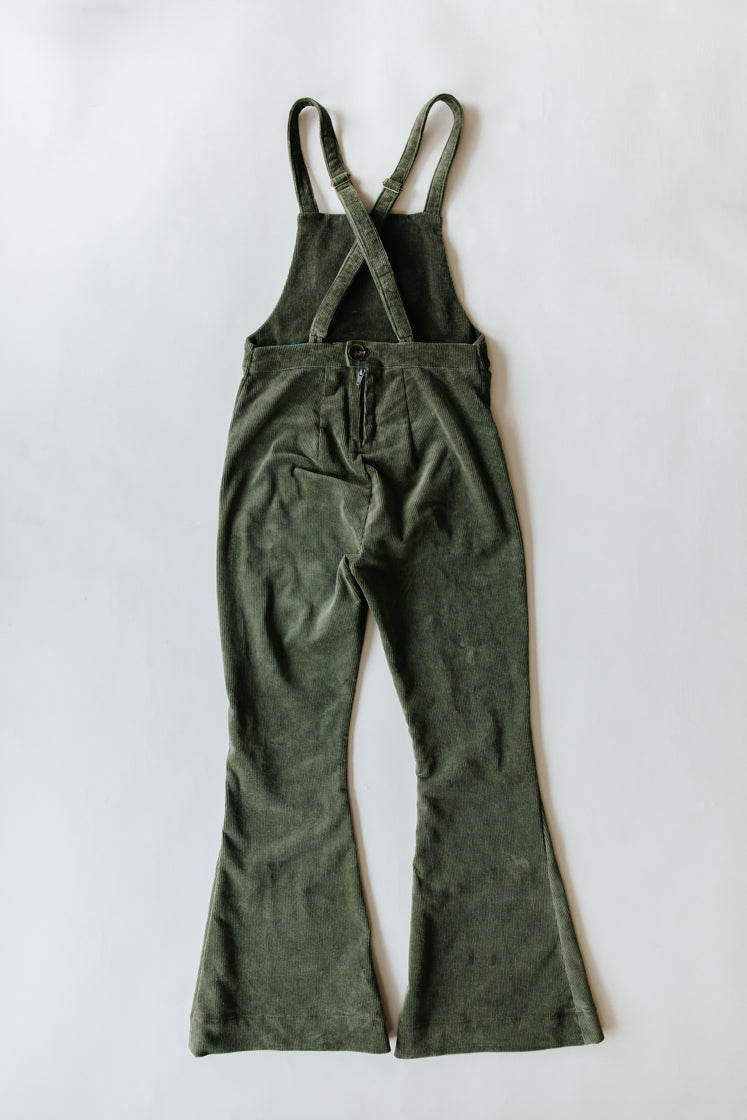 Corduroy Flared Overalls