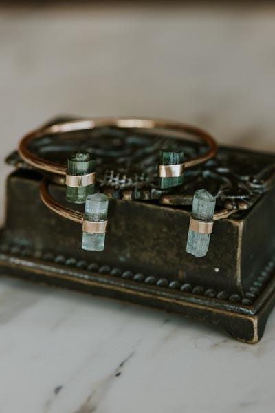 Banded Green Tourmaline Cuff