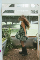 Trapeze Mini Dress - Hana Forest thumbnail