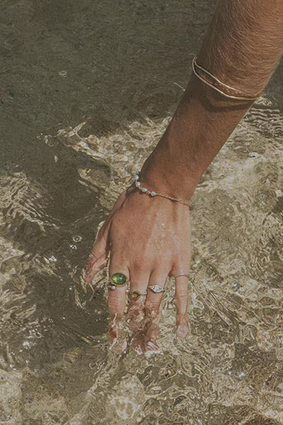 Crown Vesuvianite Garnet Ring - 14k