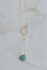 Lariat Necklace - Grandidierite thumbnail