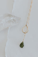 Lariat Necklace - Green Sapphire thumbnail